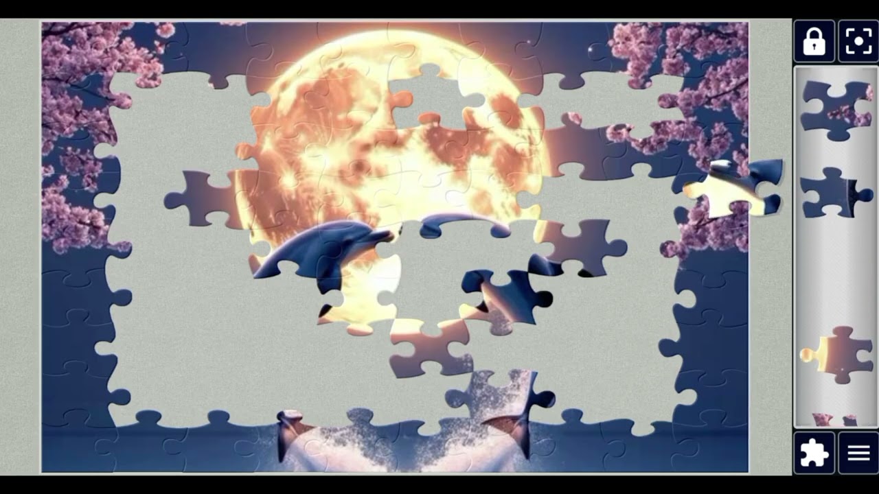 Nighttime Dolphin Romance💖🌊 puzzle🧩😀//
