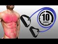 RESISTANCE BAND WORK ALONG CHEST AND AB WORKOUT - NO ATTACHING