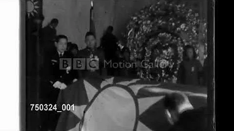 (珍贵片段）1944年，汪精卫遗体运返南京，并举行盛大丧礼（中华民国国歌，日语旁白） - 天天要闻