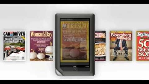 Barnes And Noble Nook Color  Newsstand Demonstration Video  HD