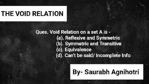 THE VOID RELATION