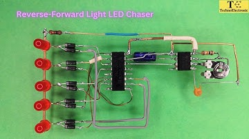 Reverse Forward Light LED Chaser | LED Chaser Using CD4017