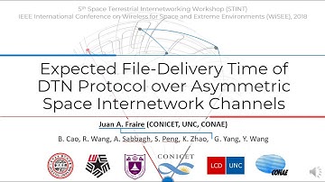 Expected File-Delivery Time of DTN Protocol over Asymmetric Space Internetwork Channels