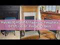 Review CADARA Magnetic Fireplace Draft Cover, Fireplace Blocker Blanket for Heat Loss, Indoor Fire P