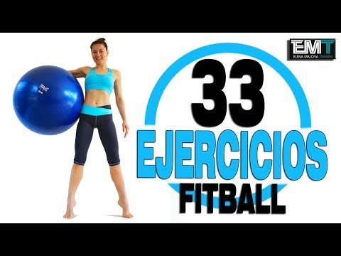 33 ejercicios con PELOTA SUIZA - BALON - FIT BALL 💣| MalovaElena