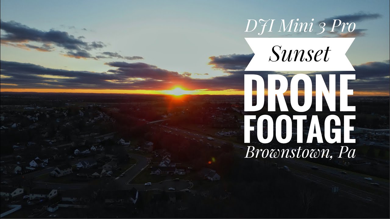 4k Drone Footage of the Sunset in Brownstown, Pennsylvania