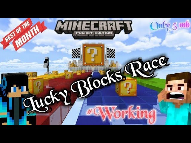 Lucky Blocks Race Map for MCPE 4.0 Free Download