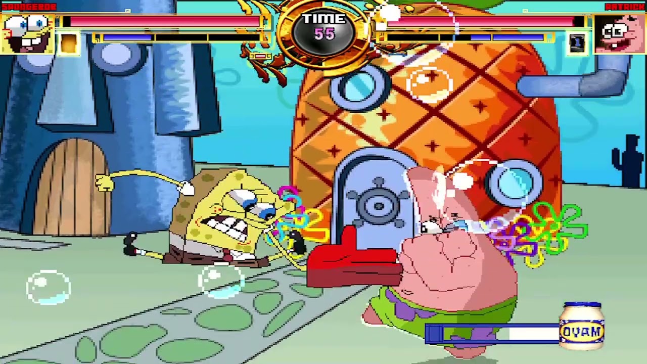 NICK54222 MUGEN: SpongeBob SquarePants VS Patrick Star (Dave david Edition)