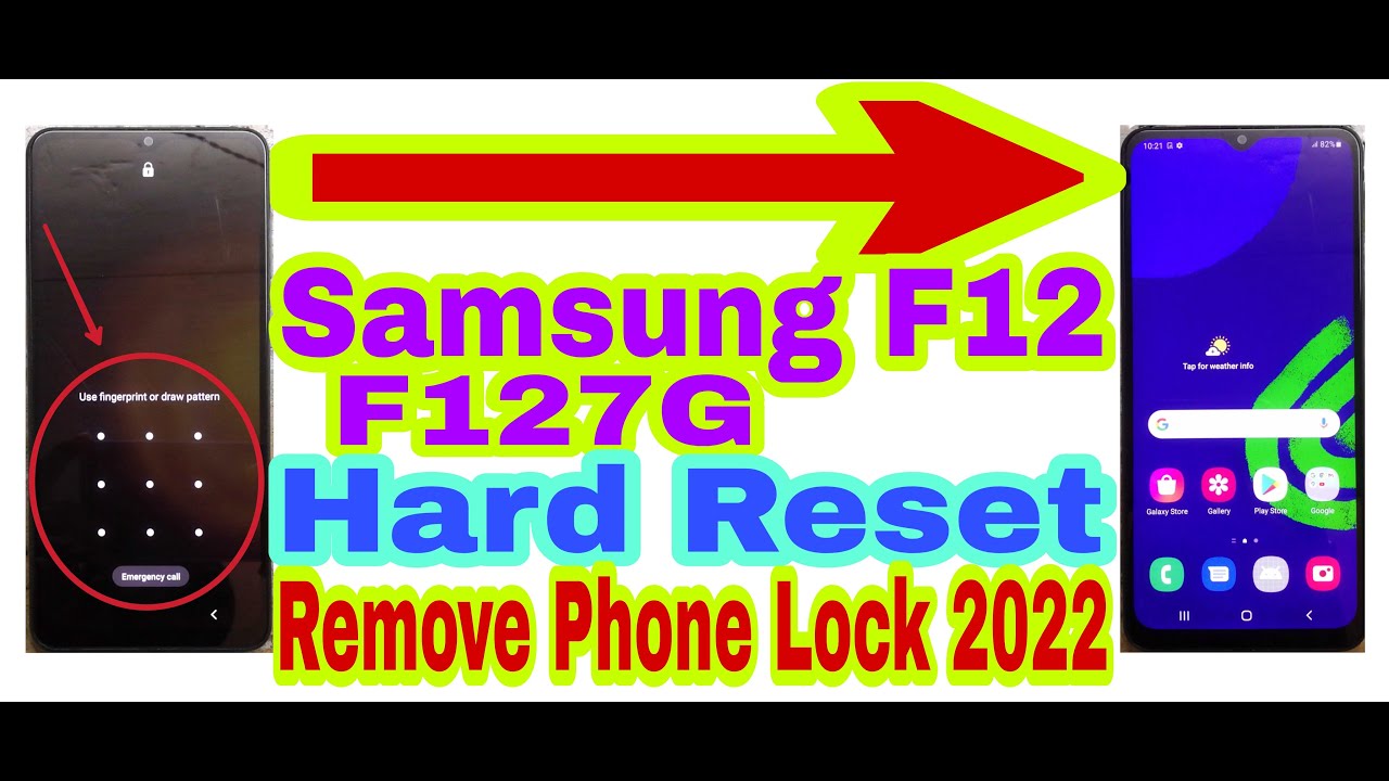 Samsung F12 F127g Hard Reset Remove Phone Lock 22 Unlock Pattern Pin Password 100 Working Youtube