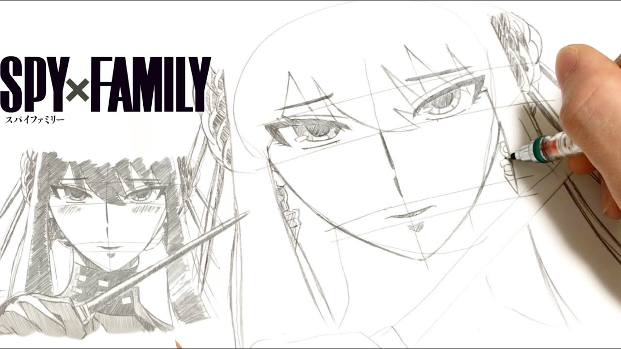 イラスト Spy Family ヨルフォージャーシャーペンを使った簡単なイラストの描き方 イラストメイキングillustration Making Spy Family Youtube