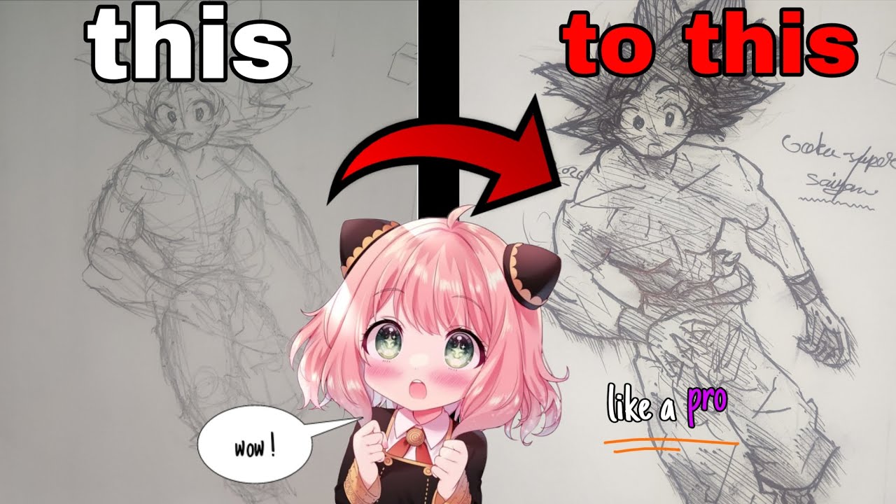 That's how you can draw like a pro I for beginners I #art #anime #drawing I #悟空のイラスト