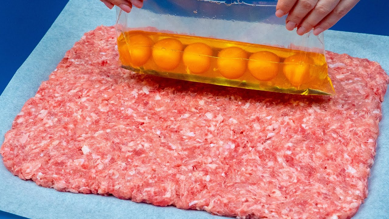 חביתה ממולאת בשר טחון וירקות