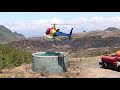 Los helicópteros trabajan sin cesar para extinguir el fuego de la cumbre de Gran Canaria.