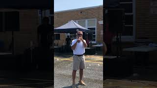 Mayor Sal Bonaccorso (Clark, NJ) on last day of 2021 Summer Recreation Camp