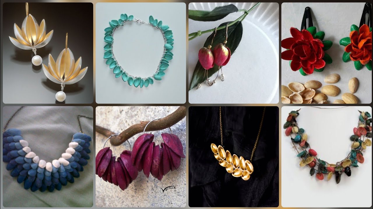 Diy Jewelry ideas with pista shells | Unique jewelry with pista shells