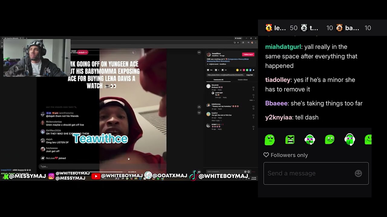 MESSYMAJ LIVE: "Юный Эйс издевается над Леной, пока она с Камо?!"😳🍵👀.. *УЖАСНО НЕУДОБНО* 😱 Часть 1