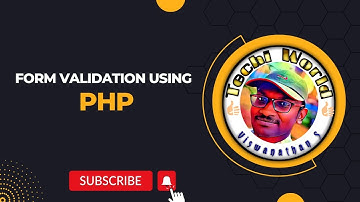Form Validation using PHP | preg_match() | தமிழ்
