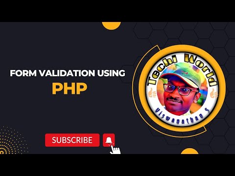 Form Validation using PHP | preg_match() | தமிழ்