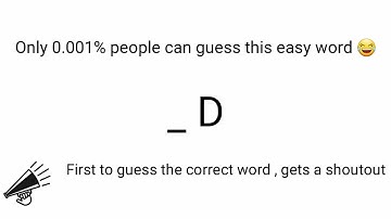 First to guess the correct word , gets a shoutout