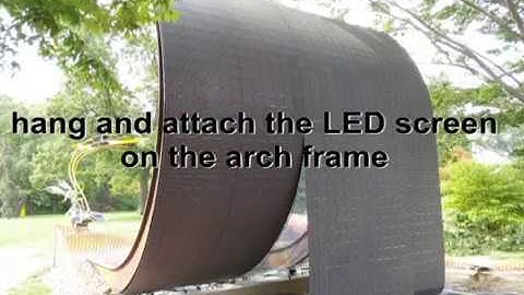 Outdoor Arch Shape Flex LED Screen Email:flexible.led.display.screen@gmail.com