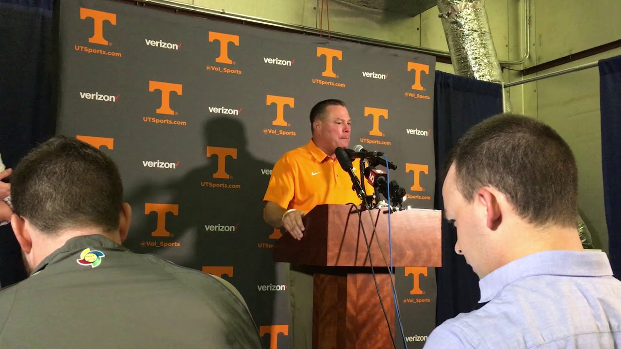 newspaper mockup Tennessee coach Butch Jones talks after the Vols' lost to Florida
