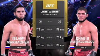 Islam Makhachev vs Khabib Nurmagomedov Full Fight - UFC 5 Fight Night