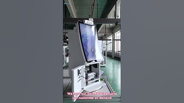 23.6-inch white curved desktop self-service ordering and payment kiosk