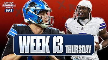 NFL DFS Week 13 Thanksgiving Day Preview: Main Slate Lineups, Picks, Stacks and Ownership (FFT DFS)