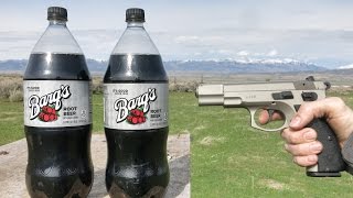 EXPERIMENT! 9MM GUN VS ROOTBEER!