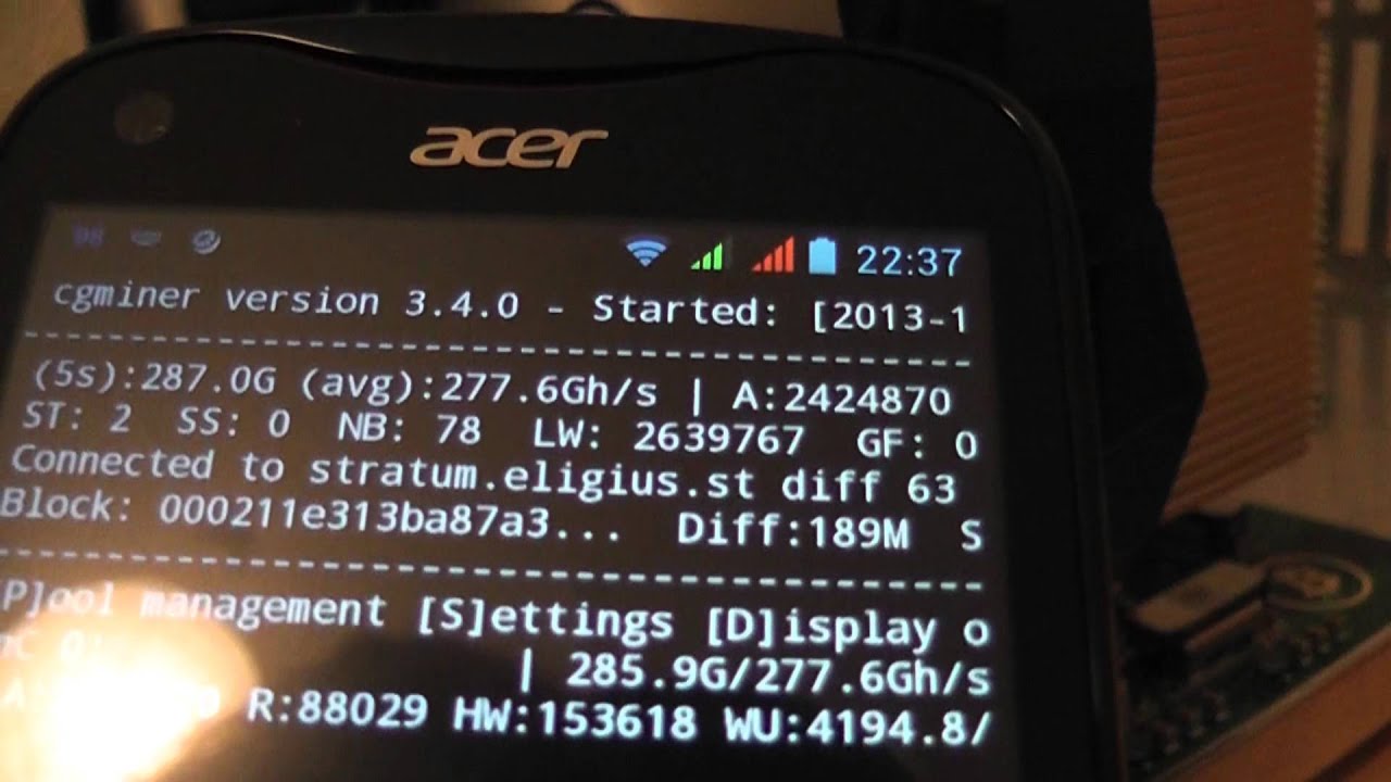 KnCMiner Saturn hashing on cgminer