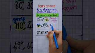 5.Sinifüçgen Çeşi̇tleri̇açılarına Göre Üçgenler