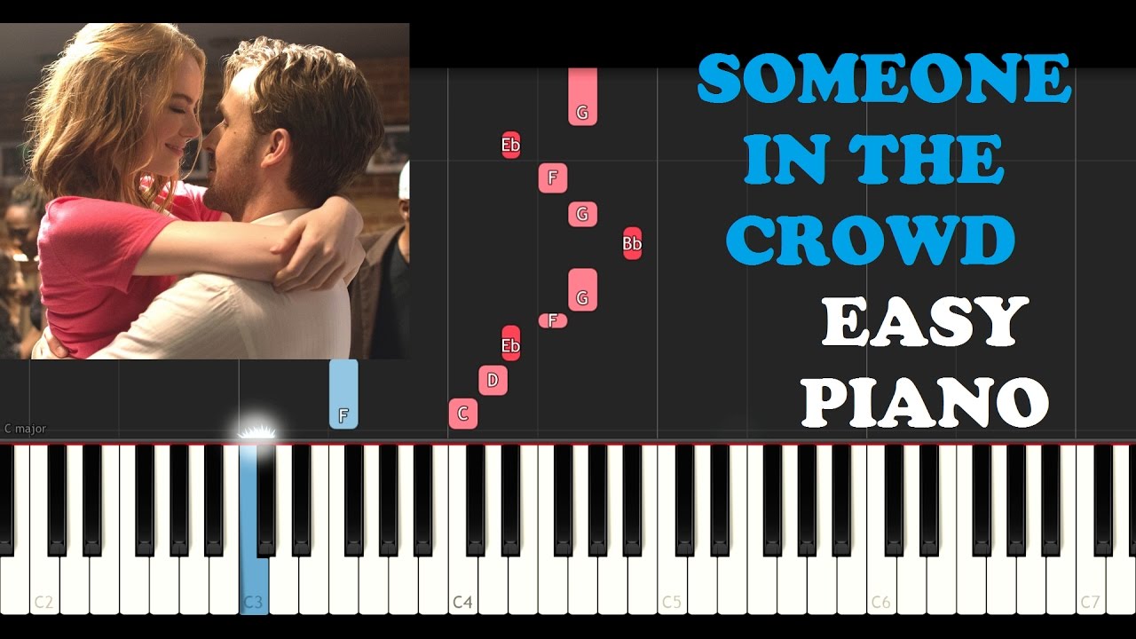 La La Land Someone In The Crowd Easy Piano Tutorial Youtube