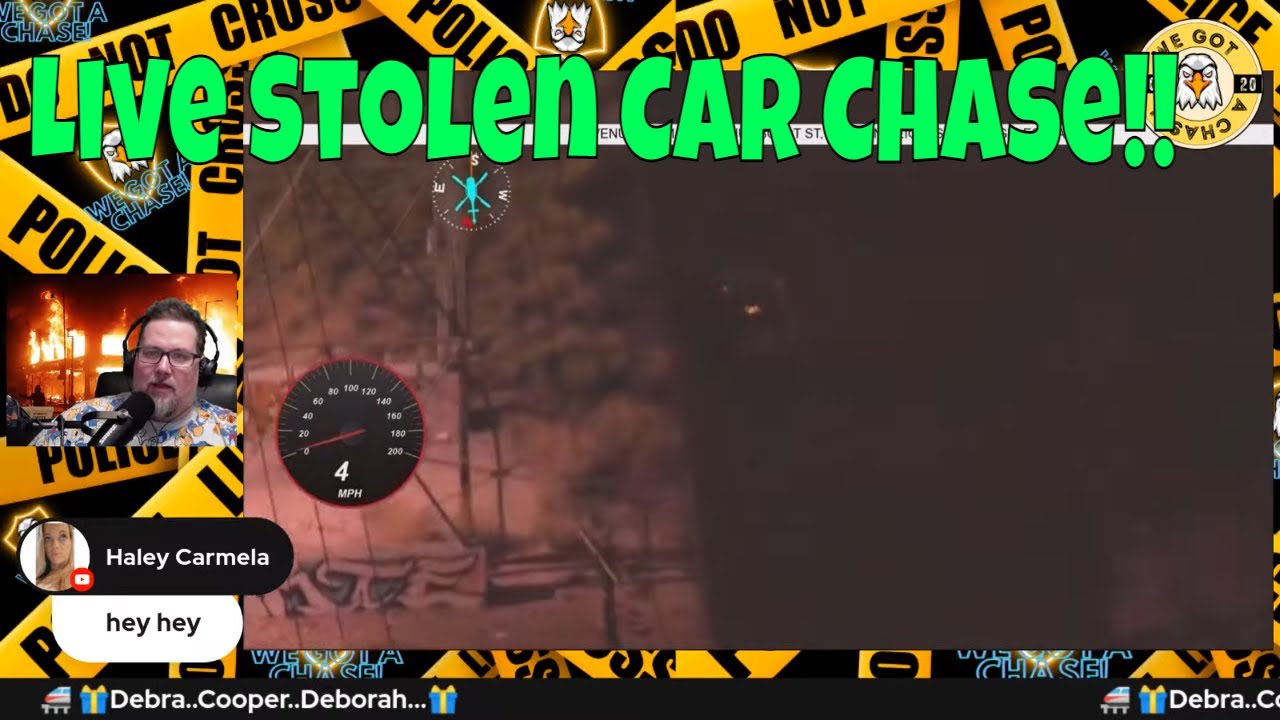 Live Stolen Car Police Chase In LA - YouTube
