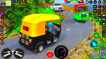 Tuk Tuk Auto Rickshaw Gameplay - Passenger Pickup Village & Drop City । Auto Rickshaw 3D Game 