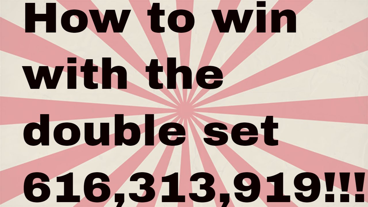 How To Win With The Pick 3 Double Set 133 919 And 616 YouTube