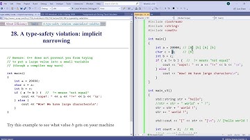 02.11 More examples of C++ operators and narrowing conversions