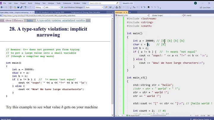 02.11 More examples of C++ operators and narrowing conversions