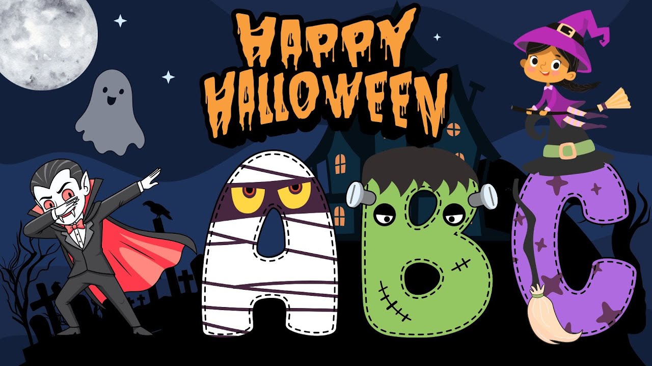 Песенка про алфавит для малышей на Хэллоуин 🎵 ИЗУЧАЙТЕ буквы от А до Я жутким способом!