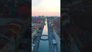 Naviglio Grande water canal, Milano, Italy