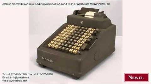 Art Moderne/1940s Antique Adding Machine Rope and Tassel