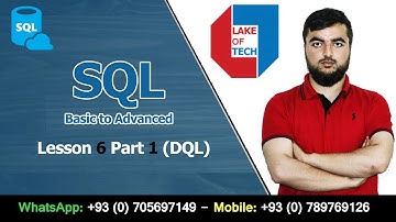 SQL Basic to Advanced Lesson 6 Part 1 DQL (Data Query Language) - in Pashto - Farmanullah Zaland