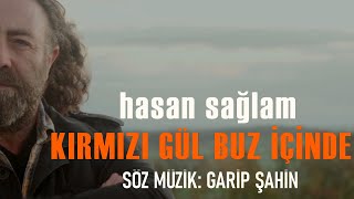 dağ dumandır - kırmızı gül buz içinde Resimi