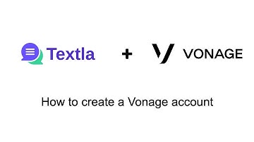 How to create a Vonage account