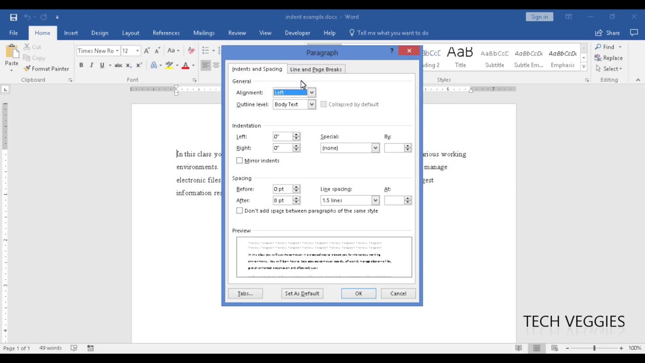 get rid of first line indent in word get rid of first line indent in word
