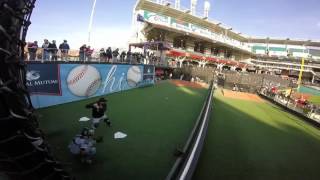 Derek Holland VS Danny Salazar Bullpen warmups