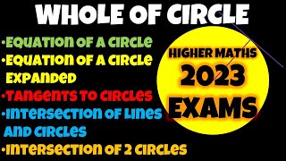 The Whole Of Circle Higher Maths 2023 Exams!