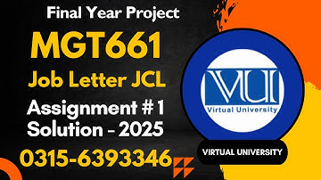 MGT661 Assignment 1 solution fall 2025 Job Letter JCL #mgt661 #project #2025 #jcl