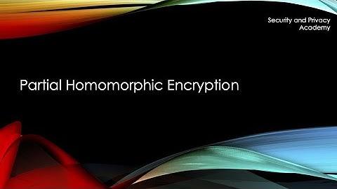 Partial Homomorphic Encryption explained
