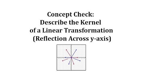 Concept Check: Describe the Kernel of a Linear Transformation (Reflection Across y-axis)