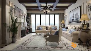 LIVING ROOM 3D ANIMATION / C4D   VRAY 3.40